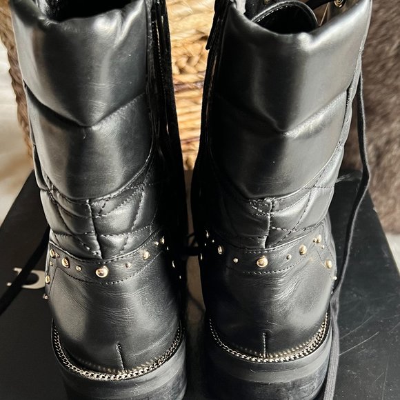 Dune London-PAMPAS- Pearl embellished Lace Up Ankle Boots *Size 39 - Picture 7 of 12